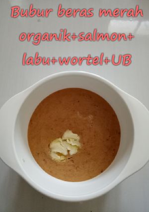 Foto resep Bubur salmon MPASI 6 bulan menu 4* slow cooker