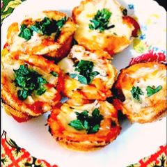 A picture of Chicken cupcakes.