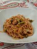 Fideos de arroz con verduras