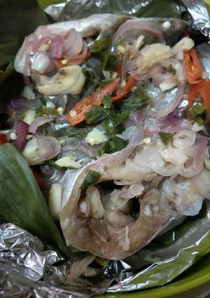 Foto resep Pepes Ikan Patin (steam patin) Iwak Patin bapais simple