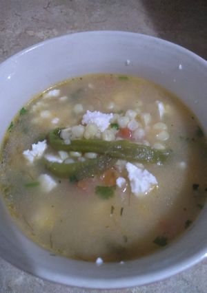 Una foto de Sopa de elote
