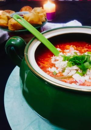 A picture of Hot_n_Sour_SoupWith Fried_Wonton.