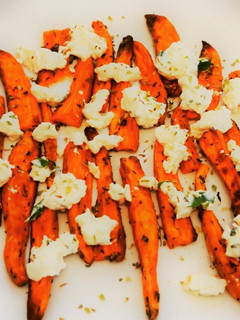 Una foto de Boniato con queso feta al horno