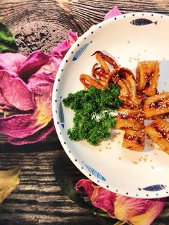 Hình của món Mực Sauce Teriyaki.