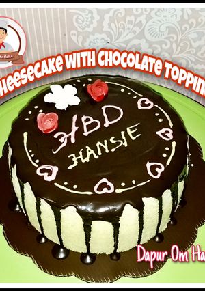 Foto resep Cheesecake with Chocolate Topping 😋