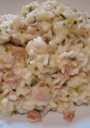 Foto di Risotto zucchine philadelphia e speck