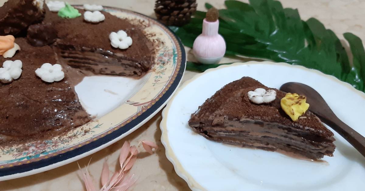 Resep Beng Beng Mille Crepe nyoklat baanget, enak, gk bikin enek oleh