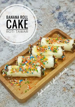 Foto resep 49. Banana Roll Cake dari Roti Tawar