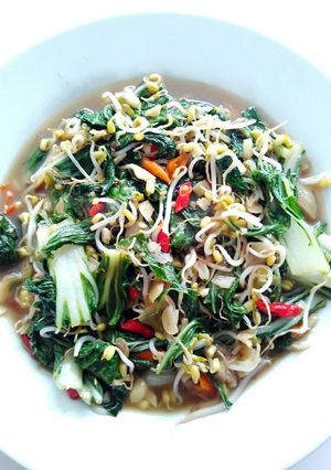 Foto resep Tumis Sawi + Taoge Terasi