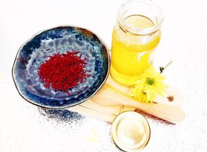 Hình của món Sarrfaron ngâm mật ong Bạc Hà.