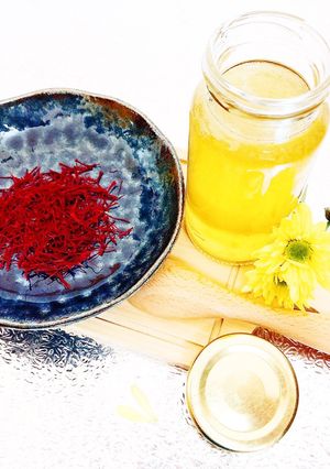 Hình của món Sarrfaron ngâm mật ong Bạc Hà.