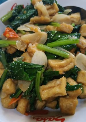 Foto resep Oseng sawi hijau + tahu putih 🍴