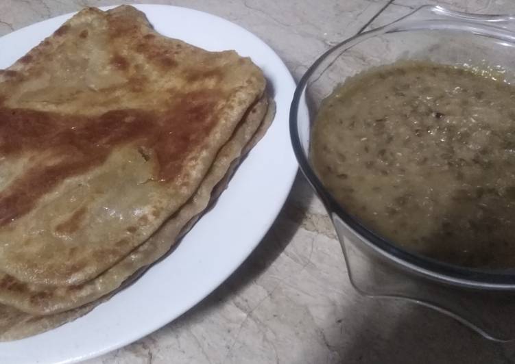 How to Make Quick Square paratha with daal