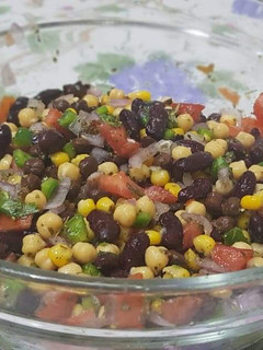 A picture of Maxican mix bean salad.
