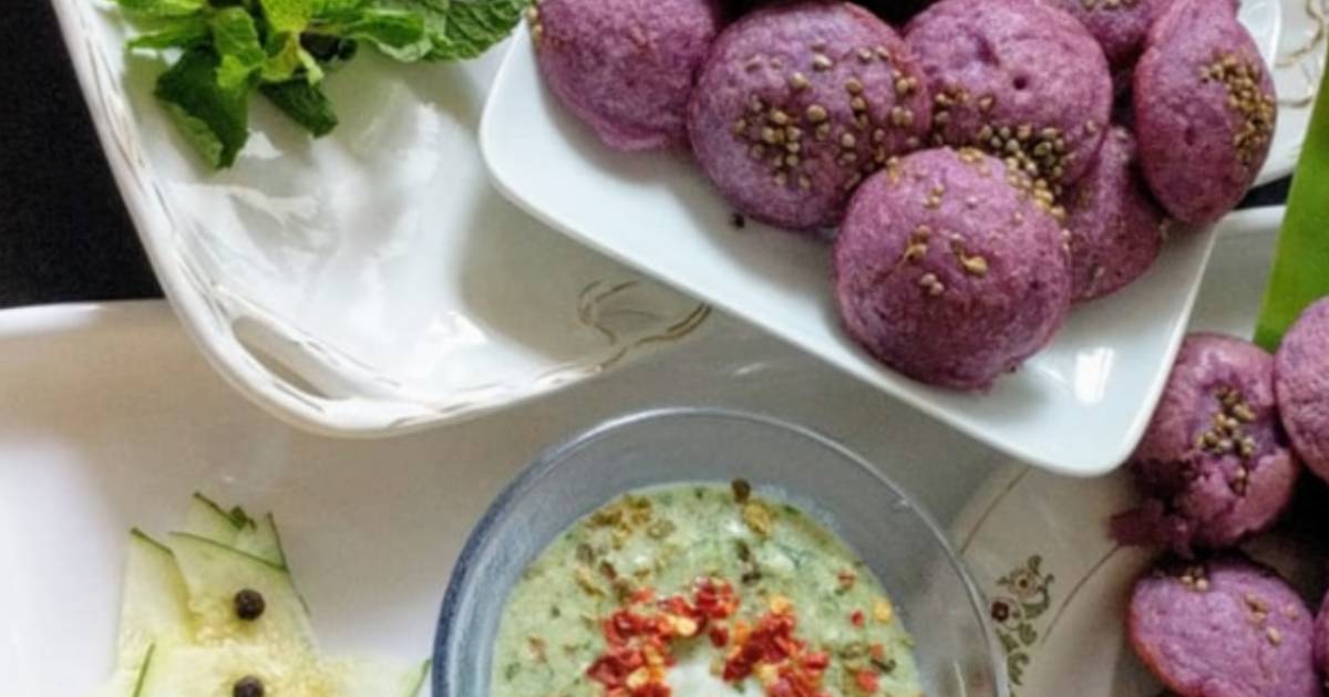 Classic Purple Cabbage Millets Steamed Dumplings TZATZIKI Dip Recipe by