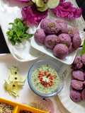 Classic Purple Cabbage Millets Steamed Dumplings TZATZIKI Dip