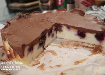 Unique Recipe Chocolate Blueberry Cheesecake in AIRFRYER Home Style