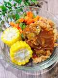 Crispy Chicken Steak with Mushroom Sauce