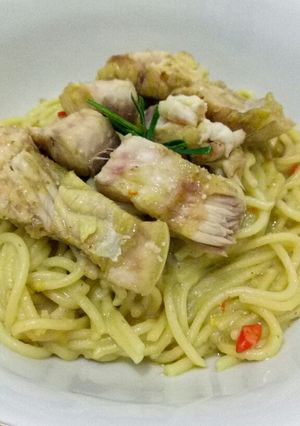 Foto resep Spaghetti ikan kuah kuning