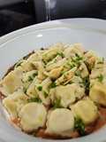 Ravioles de camarones caseros