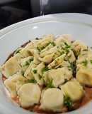 Ravioles de camarones caseros