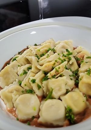 Una foto de Ravioles de camarones caseros