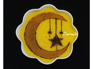 تزیین شله زرد هلال ماه