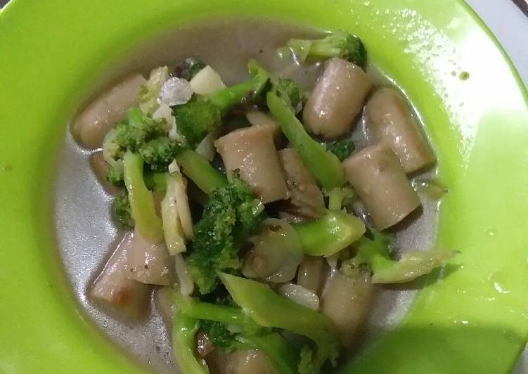 Resep Sosis brokoli saus tiram, Lezat Sekali