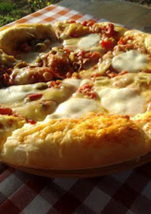 Pizza - (Sfincione) - hús nélkül recept fotója