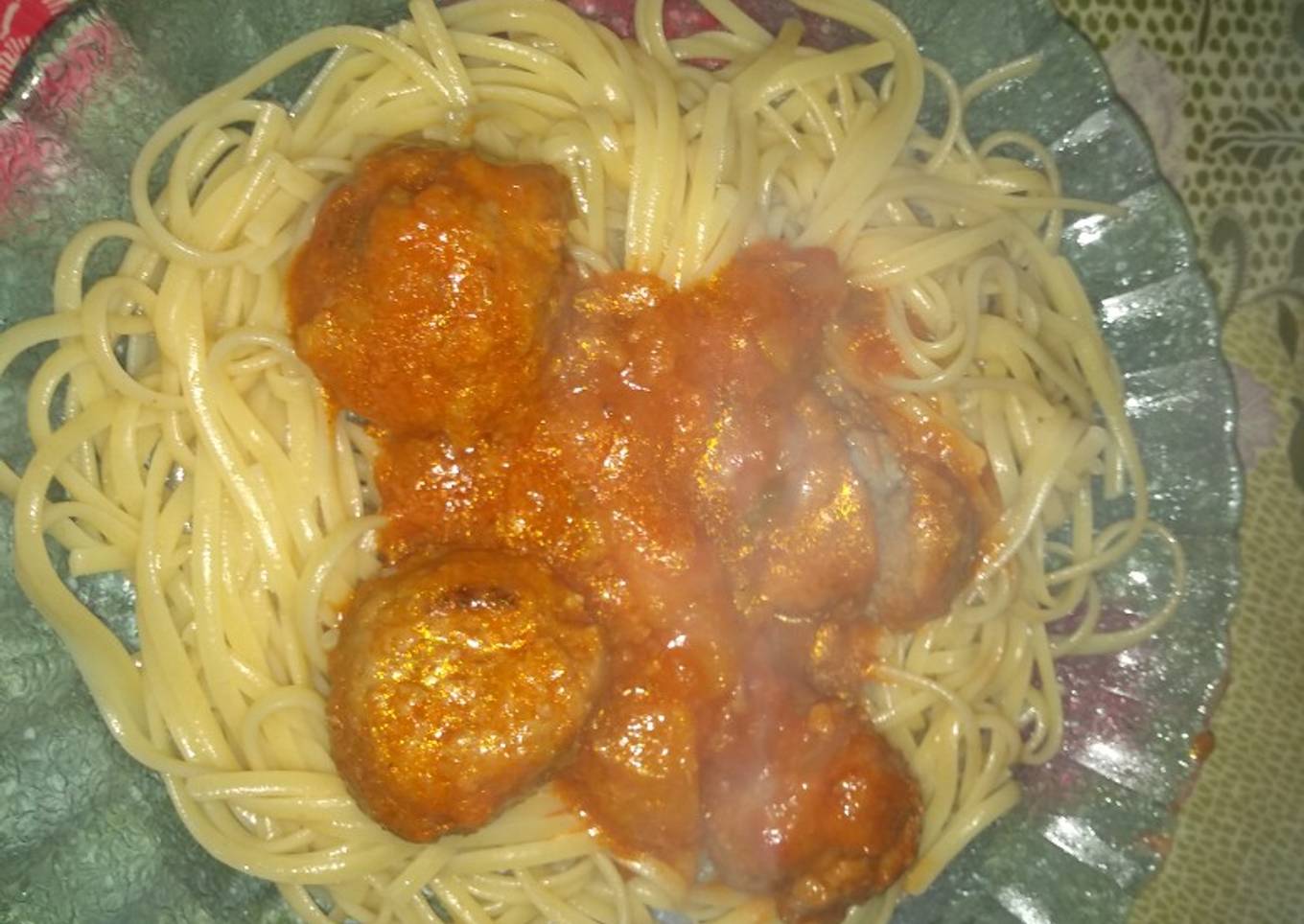 Salsa con Albóndigas de carne