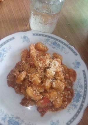 Una foto de Ñoquis de calabaza y zapallo
