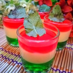 A picture of Jello shots.