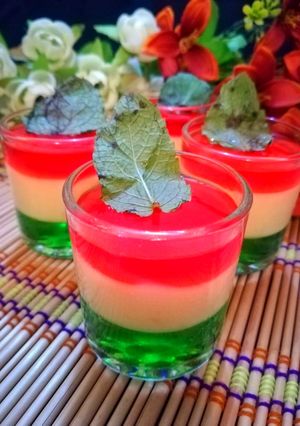 A picture of Jello shots.