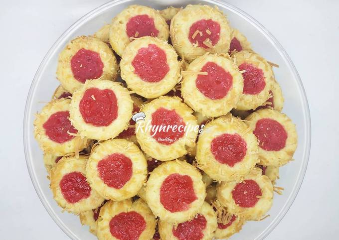 Strawberry Cheese Thumbprint Cookies