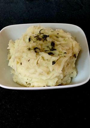 A picture of My Minted Mashed Potatoes 😙.