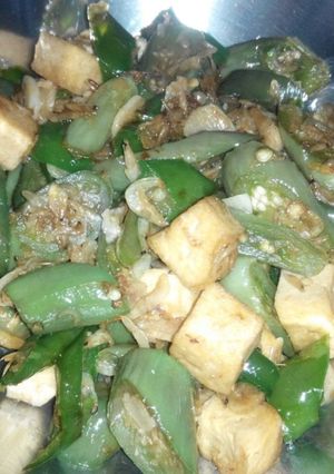 Foto resep Oseng terong telunjuk rebon cabe ijo