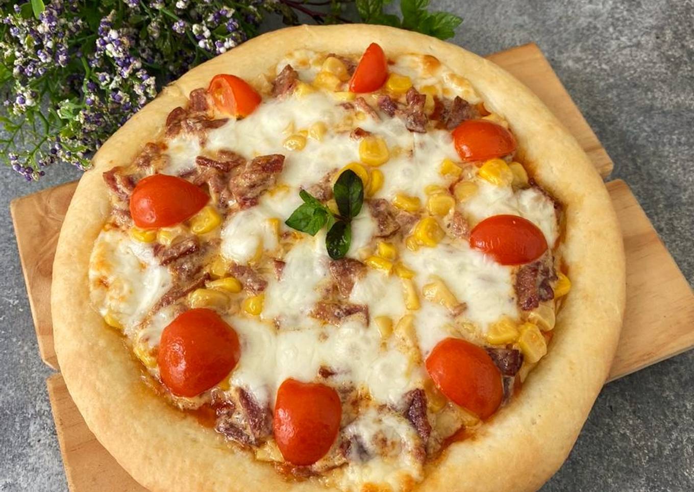 Corn Beef Pizza