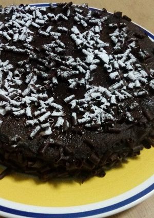 Una foto de Bizcocho de chocolate perro del diablo
