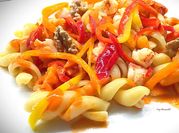 A picture of red pepper puree