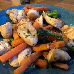 A picture of Pan fried chicken.