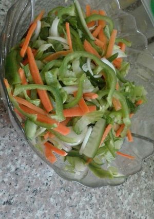 صورة لوصفة سلطة الخضار 😋