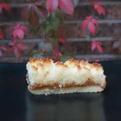 Una foto de Torta de coco y dulce de leche
