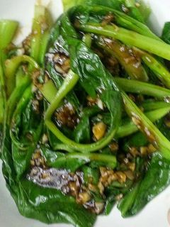 รูปของ ผักกวางตุ้งราดน้ำมันหอย