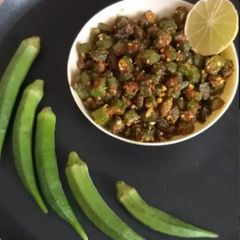 A picture of Kurkuri bhindi.