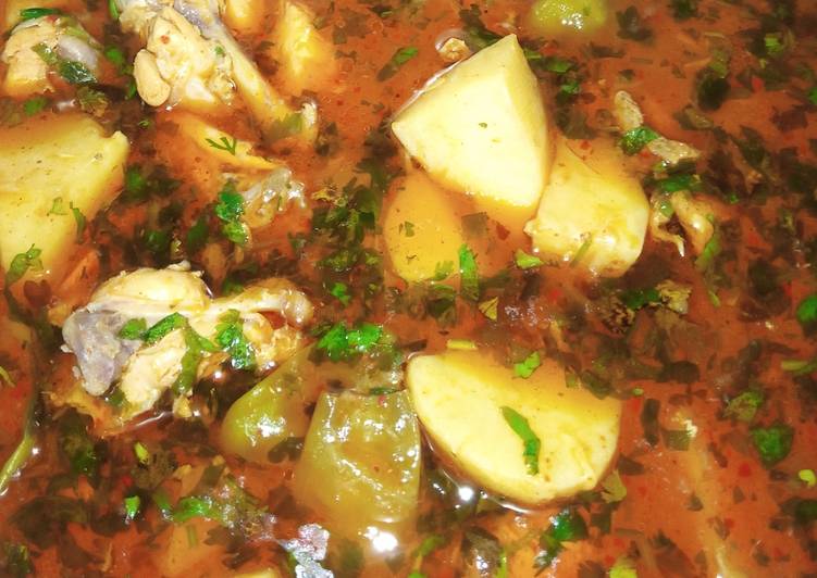 Recipe of Ultimate Chicken Alu Shorba