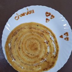 A picture of Oats Dosa with schezwan Chutney.