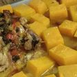Pollo relleno de verduras
