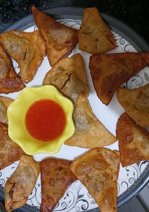 A picture of Chef Namrata's Royal Baingan Samosa.