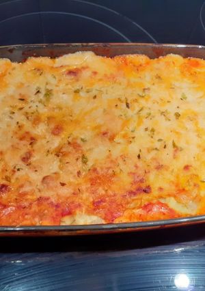 Foto principal de Raviolis gratinados con queso cheddar