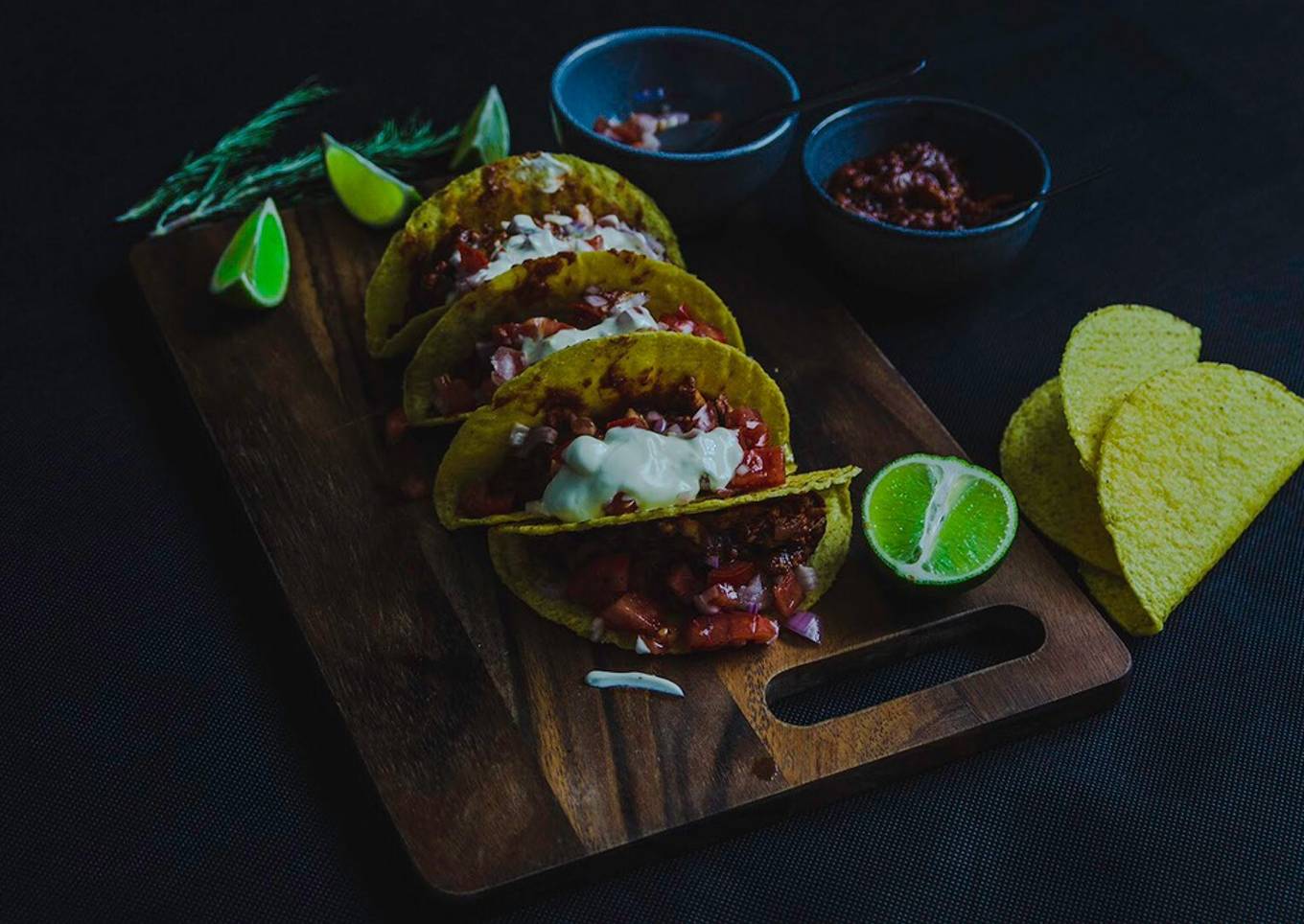 Chicken in Sweet Tomato sauce Tacos